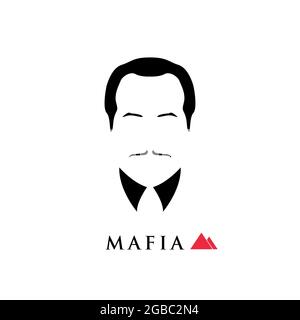 The boss of the Italian mafia. Vector illustration. Stock Vector