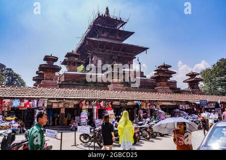 Degu Taleju temple in Kathmandu Durbar Square, after the April 2015 Nepal earthquake Stock Photo