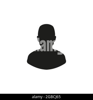 black colour business man icon vector on white background Stock Vector