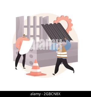 Innovative construction materials abstract concept vector illustration. Stock Vector