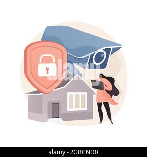 Security systems design abstract concept vector illustration. Stock Vector