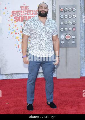 Miro arrives at THE SUICIDE SQUAD World Premiere held at the Regency Village Theatre in Westwood, CA on Monday, ?August 2, 2021. (Photo By Sthanlee B. Mirador/Sipa USA) Stock Photo