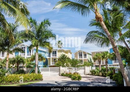 Florida Upper Florida Keys,Lower Matecumbe Key Islamorada Tarpon Point,new houses homes oceanfront residences gated community real estate, Stock Photo