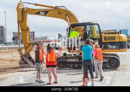 Las Vegas Nevada,Dig This hands on hands-on experience,activity attraction bulldozer Caterpillar 315C hydraulic excavator, Stock Photo