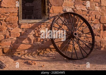 Historic old stone building in the Lees Ferry area of Glen Canyon National Recreation Area, Arizona, USA Stock Photo