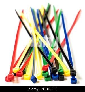 Nylon cable ties Stock Photo