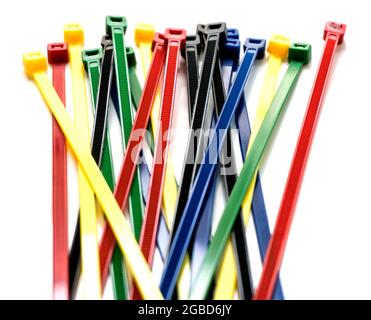 Nylon cable ties Stock Photo