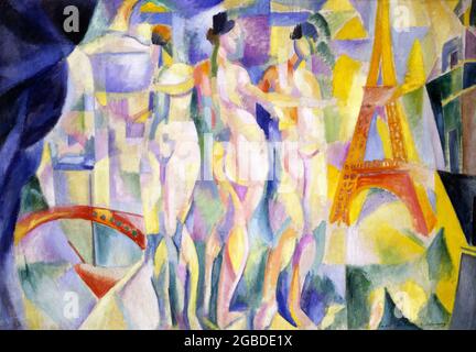 Robert Delaunay. Painting entitled 'La Ville de Paris' by the French artist, Robert Delaunay (1885-1941), oil on canvas, c. 1911 Stock Photo