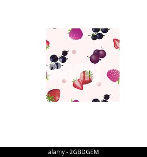 Vector seamless pattern with berries Stock Vector
