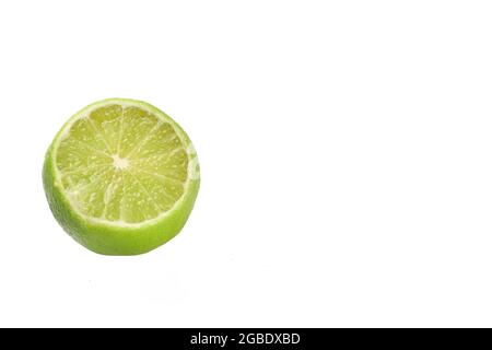 Half Sliced Lemon Isolated On White Background With Clipping Path Stock Photo