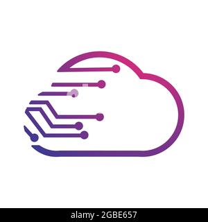 logo or icon cloud with white background,vector graphic Stock Vector