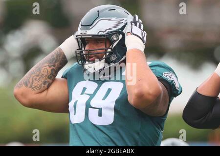 Philadelphia Eagles offensive guard Matt Pryor (69) runs a drill