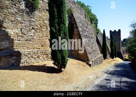 Florence. Forte di Belvedere, the walls. The historic centre of Florence is a UNESCO World Heritage Site. Stock Photo