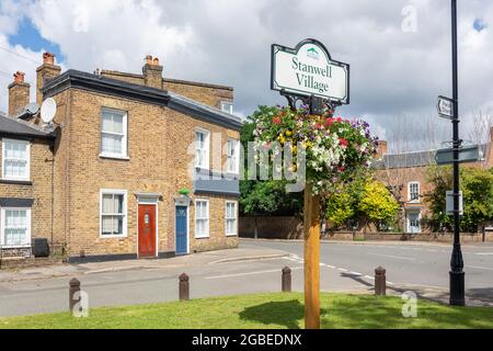 High Street, Stanwell Village, Stanwell, Surrey, England, United Kingdom Stock Photo