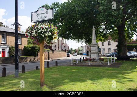 High Street, Stanwell Village, Stanwell, Surrey, England, United Kingdom Stock Photo