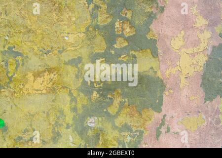 Green painted wall texture background Stock Photo