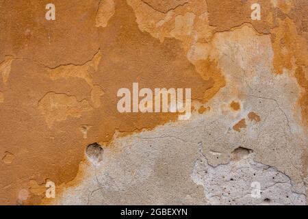 Yellow grunge wall texture background Stock Photo