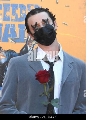 Los Angeles, California, USA 2nd August 2021 Musician Grandson, aka Jordan Edward Benjamin attends Warner Bros. Premiere of 'The Suicide Squad' at Regency Village Theatre on August 2, 2021 in Los Angeles, California, USA. Photo by Barry King/Alamy Stock Photo Stock Photo