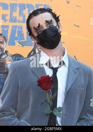 Los Angeles, California, USA 2nd August 2021 Musician Grandson, aka Jordan Edward Benjamin attends Warner Bros. Premiere of 'The Suicide Squad' at Regency Village Theatre on August 2, 2021 in Los Angeles, California, USA. Photo by Barry King/Alamy Stock Photo Stock Photo