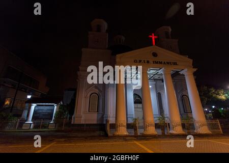 Colonial building at Semarang, Central Java, Indonesia Stock Photo