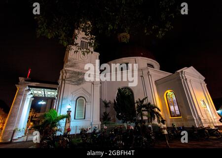 Colonial building at Semarang, Central Java, Indonesia Stock Photo