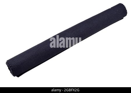 Blue Cotton Placemat Isolated On White Background With Clipping Path Stock Photo