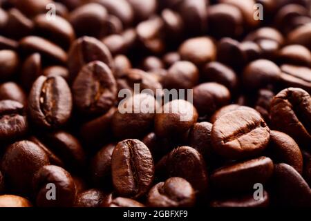 Roasted Coffee Beans background texture Stock Photo