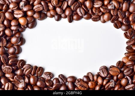 Roasted Coffee Beans Frame Stock Photo