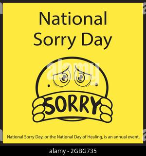 National Sorry Day, or the National Day of Healing, is an annual event. Stock Vector
