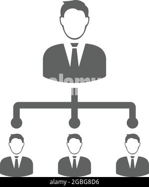 hierarchy, leader icon - Simple editable vector EPS file. Stock Vector