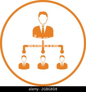 hierarchy, leader icon - Simple editable vector EPS file. Stock Vector