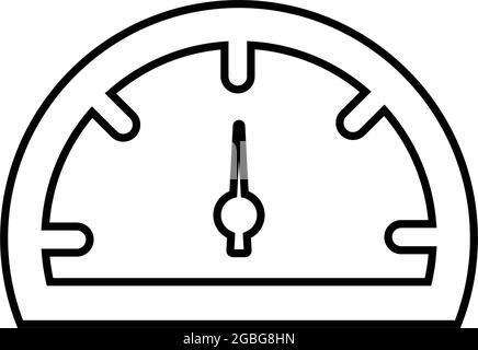 Performance, speedometer icon - Simple editable vector EPS file. Stock Vector