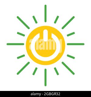 solar energy illustration design. renewable energy. eco friendly living illustration design concept. isolated on white background Stock Photo