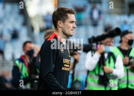 Malmo, Sweden. 03rd Aug, 2021. Scott Wright (23) of Rangers FC enters the pitch for the Champions League qualification match between Malmö FF and Rangers FC at Eleda Stadion in Malmö. (Photo Credit: Gonzales Photo/Alamy Live News Stock Photo