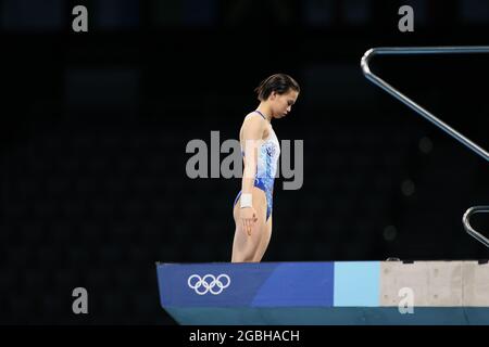 Tokyo, Japan. 4th Aug, 2021. CHEN Yuxi (CHN) Diving : Women's 10m Preliminary during the Tokyo 2020 Olympic Games at the Tokyo Aquatics Centre in Tokyo, Japan . Credit: AFLO SPORT/Alamy Live News Stock Photo