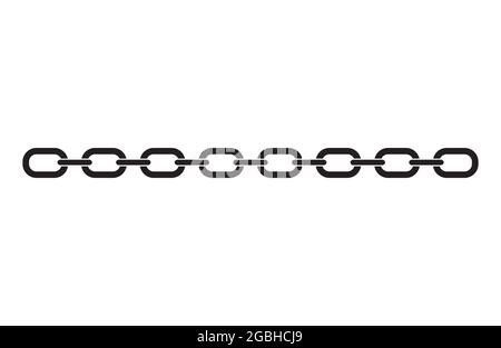 Black Chain link icon isolated on white background. Link single. Hyperlink chain symbol. Vector Stock Vector
