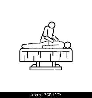 Massage olor line icon. Pictogram for web page, mobile app, promo. UI UX GUI design element. Editable stroke. Stock Vector