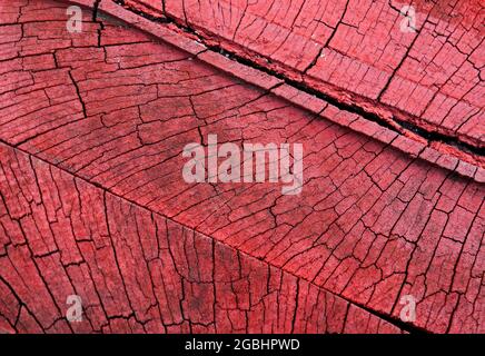 Red painted wood texture background Stock Photo