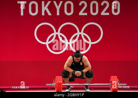 TOKYO, JAPAN - AUGUST 4: Enzo Kofi Kuworge of The Netherlands competing on +109kg Group A during the Tokyo 2020 Olympic Games at the Tokyo International Forum on August 4, 2021 in Tokyo, Japan (Photo by Ronald Hoogendoorn/Orange Pictures) NOCNSF Stock Photo