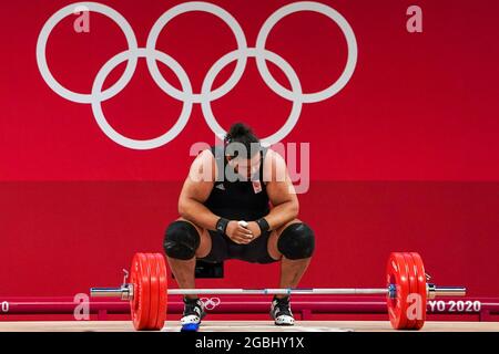 TOKYO, JAPAN - AUGUST 4: Enzo Kofi Kuworge of The Netherlands competing on +109kg Group A during the Tokyo 2020 Olympic Games at the Tokyo International Forum on August 4, 2021 in Tokyo, Japan (Photo by Ronald Hoogendoorn/Orange Pictures) NOCNSF Stock Photo