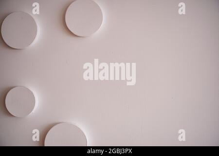 Modern grey paint geometric plaster texture background in white light surface seamless home wall paper Stock Photo