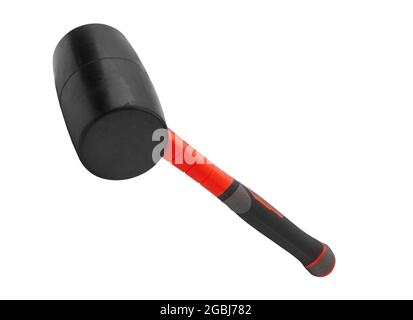 Rubber hammer isolated on a white background Stock Photo