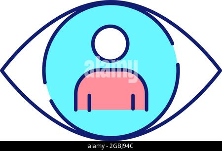 Introspection RGB color icon Stock Vector