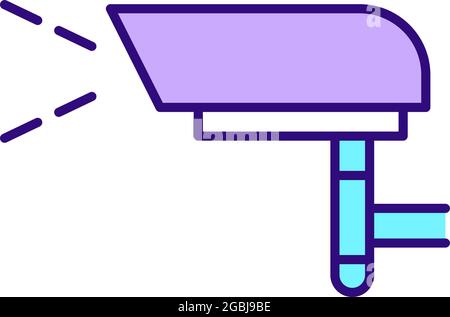 CCTV camera RGB color icon Stock Vector