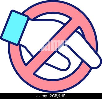 Do not touch RGB color icon Stock Vector