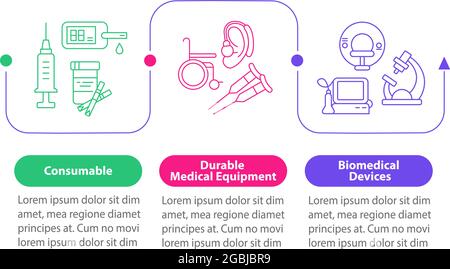 Medical products vector infographic template. Stock Vector
