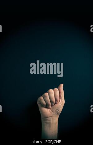 Man hand sign HELP ASL american sign language - To sign help, place ...