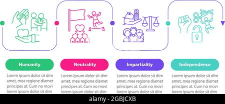 Humanitarian aid vector infographic template. Stock Vector