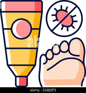 Antifungal cream RGB color icon Stock Vector