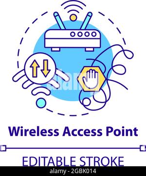 Wireless access point concept icon Stock Vector